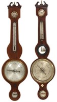 2 Inlaid Mahogany Wheel Barometers