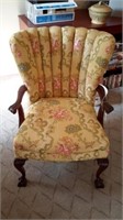 Claw Foot Floral Guest Chair