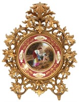 9.5 in. Royal Vienna Plate in Gilt Frame