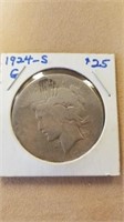 1924 Liberty Peace One Dollar Coin