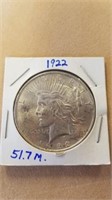 1922 Liberty Peace One Dollar Coin