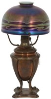 Tiffany Studios Favrile Damascene Lamp