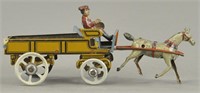 PENNY TOY HORSE DRAWN HAY CART
