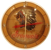 Iroquois Beer & Ale Bubble Front Advertising Clock