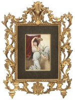 Signed KPM Hand Painted Porcelain Plaque