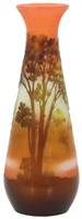 Galle Cameo Glass 4 Color Scenic Vase