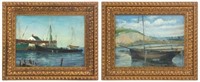 2 Xavier Barile Ship Oil Paintings
