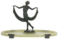 Josef Lorenzl Deco Bronze Dancer Centerpiece