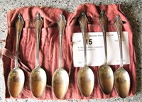 6- Sterling silver teaspoons,