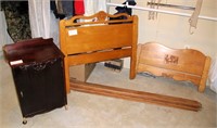 Lot, 20" mahogany sheet music cabinet with