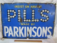 PARKINSONS Porcelain Sign