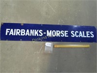 Fairbanks Scale Sign Porcelain