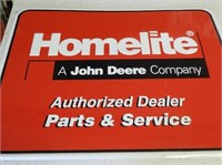 Homelite John Deer Tin Sign