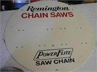 Remington Double Sided Plastic Chain Saw Sign