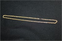 14kt yellow gold 18" Rope Necklace 5.2 grams tw