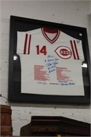 Pete Rose signed framed Red's Jersey 114/500