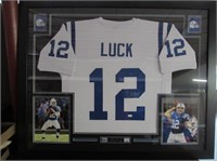 Andrew Luck Signed Jersey Framed with Pictures