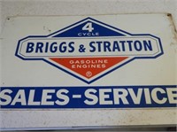 Briggs & Stratton Double Sided Tin Sign