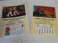 Pair of Bob Otterman & Sons Calendars