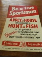 Sportsman Cigarette's Hunting & Fishing Signs