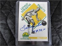 Lenny Wilkens Signed NBA Hoops Supersonics Card