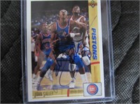 John Salley Signed Upper Deck Pistons Basketball