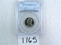 1990-S Five Cents PCGS Graded PR69 DC