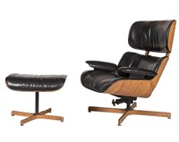 Eames Style Chair and Ottoman - Signed Plycraft