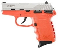 SCCY CPX1 Pistol, Orange Frame/Stainless Slide Sli