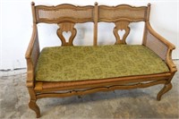 Vintage Maple Settee Bench