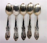 Set of 5 Sterling Silver Spoons