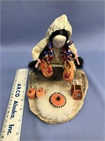Beulah Oittillian, doll, with seal gut raincoat, s