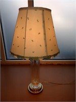 Crystal and Brass Accent Lamp