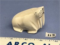 3" Ivory walrus by A. Seetook from Wales         (