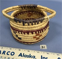 A very unique and rare, Hooper bay grass basket, h