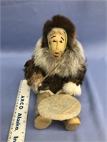 Very nice native doll, handcrafted, in sitting pos