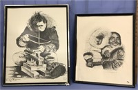 Lot of 2 pictures one is by Higgins, one is a pri