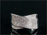0.65ct Diamond Silver Men's Ring CRV$1400