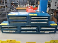 (5) Huot Drill Cabinets w/ Contents Including: