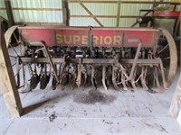 antique grain drill oliver "superior" 8ft+ wide