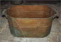 Large Copper 24” Oval  Wash Boiler