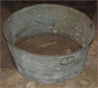 Vintage Number 10 24” Galvanized Wash Tub