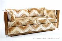 Mid Century Sofa with Brass Inlay (2 of 2)
