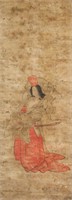 16-18 C Unknown Japanese Watercolour Scroll Signed