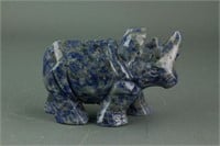 Chinese Lapis Lazul Carved Rhino