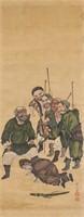 16-18 C Unknown Chinese Watercolour Scroll Signed