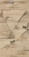 16-18 C Unknown Chinese Artist Watercolour Scroll