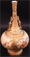 A 17" high Royal Worcester vase with registery