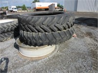 (2)Titan 380/90R16 Tires & Rims Unmounted