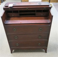 Mahagony 3 drawer fall front desk